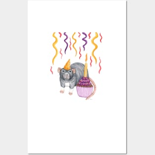 Birthday Rat Posters and Art